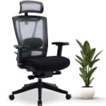 MotionGrey CloudMesh Ergonomic Office Chair-Comfy High Mesh Back Support with Adjustable Armrests-Black Desk Computer Chairs Perfect for Home Gaming and Offices-With Class 4 Piston
