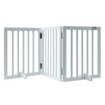 VEVOR Free Standing Dog Gate, 24" H x 60" W Freestanding Pet Gate, 3 Panels Foldable Dog Gate for Wide and Narrow Passageways, Expandable Dog Barrier