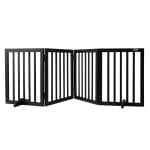 VEVOR Indoor Pet Barrier, 24" Height x 80.3" Width, 4-Panel Folding Gate for Pets, Adjustable and Versatile Dog Fence for Both Wide and Slim Openings, Quiet Foot Pads