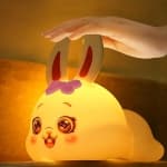 Bunny Night Light for Kids, 7 Colors LED Nightlight for Bedroom, Cute Rabbit Nursery Night Lamp for Girls Boys