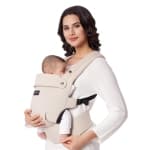 Momcozy Baby Carrier - Ergonomic, Cozy and Lightweight Carrier for 7-44lbs, Effortless to Put On, Ideal for Hands-Free Parenting, Enhanced Lumbar Support