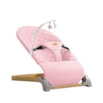 Greenwalnut Ergonomic Quilted Baby Bouncer & Rocker with Removable Toy Bar, Adjustable Safety Harness , Baby Bouncinette