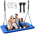 MIHOVER 60" Giant Platform Tree Swing 700lb Weight Capacity Durable Steel Frame - Blue