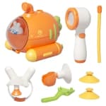 Shower Heads for Little Boys and Girls, Bathtub Spray Heads with Suction Cups and Bath Toys
