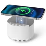 Classic Bluetooth Speaker, Wireless Charging Noise Sound Machine, Sleep Therapy for Adults & Baby Meditation(White)