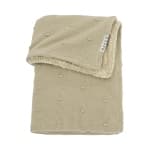 Mini Knots teddy crib bed blanket - Sand - 75x100cm