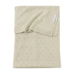 Ajour crib bed blanket - bamboo - soft sand - 75x100cm