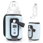 Baby Bottle Warmer, 5-Temperature Baby Milk Heating Keeper, Portable USB Bottle Warmer with LED Display Suitable for Home & Travel