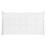 VEVOR 34 inch Tall Retractable Baby Gate, Extends up to 55 inch Wide, for Kids or Pets, Mesh Material, Easy to Install for Indoor Stairs, Doorways, Hallways, Playrooms, White