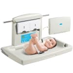 VEVOR Wall-Mounted Baby Changing Station, Horizontal Diaper Change Table with Safety Straps and Hanging Rods, Use in Commercial Bathrooms, Daycare Centers for Newborns & Infant