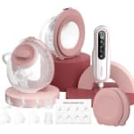 Momcozy Breast Pump V2 Pro Ultra-Lightweight, Hands-Free & Portable Wearable Pump with Upgraded Integrated DoubleFit Flange, Quiet & Leak-Proof Electric Pump