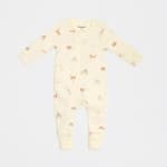 The Elk Baby Premium Organic Cotton Dog Play and Grow Rib Foot zippy