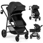 Babyjoy 2 In 1 Foldable Baby Stroller Kids Travel Newborn Infant Buggy Pushchair Gray/Black/Coffee/Pink