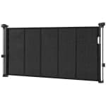 VEVOR 34 inch Tall Retractable Baby Gate, Extends up to 55 inch Wide, Retractable Gate for Kids or Pets, Mesh Material, Easy to Install for Indoor Stairs, Doorways, Hallways, Black
