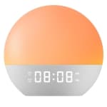 Sunrise Alarm Clock White Noise Machine,Natural Wake Up Light,Dimmable Clock with Bluetooth Speaker for Bedroom,Sleep Sound Machine for Baby Adults Kids