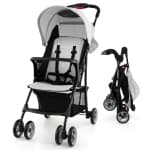 Costway Foldable Lightweight Baby Stroller Travel Pushchair 5-Point Safety System 0-36 Months