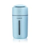 Compact Ultrasonic Air Humidifier, Personal Cool Mist Humidifier for Babies, Travel Car Humidifier, 350ml Evaporator (Blue)