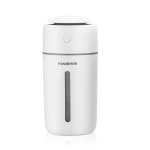 Compact Ultrasonic Air Humidifier, Personal Cool Mist Humidifier for Babies, Travel Car Humidifier, 350ml Evaporator (White)