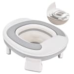2-in-1 Portable Baby Potty Toilet, Foldable Travel Toddler Potty Training Seat with Non-Slip Pads & Splash Guard for Boys and Girls Ages 1-4
