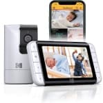 KODAK Cherish C525 5" HD Video Baby Monitor with Wi-Fi App, Night Vision, Two-Way Audio, Pan Tilt Zoom Camera – Refurbished(Excellent)
