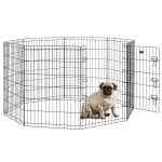 PawHut Dog Playpen Puppy Play Pen, 8 Panels Pet Exercise Fences for Outside Indoor, 36"H