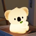 Cute and soft silicone koala night light for children, dimmable and portable baby room light, ambient light, bedside lamp, suitable for babies, toddlers and adults.