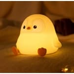 Cute penguin night light, novel soft LED night light, two-level dimming, baby room night light, touch light, ambient light, silicone slap, bedroom decoration, a gift for your baby.