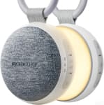 Momcozy Portable Sound Machine with Night Light, White Noise Sound Machine for Baby, 20 Soothing Sounds, Sound Therapy, Long-Lasting Power, Timer, Clips on Stroller, Baby Shower Gi