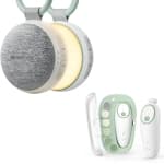 Momcozy Portable Sound Machine with Night Light, White Noise Sound Machine for Baby Green & Momcozy Baby Nail File Electric, Gentle Baby Nail Trimmer Electric Green