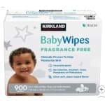 Kirkland Signature Baby Wipes, Fragrance Free, 900 Count – 9 Packs of 100, Gentle & Hypoallergenic