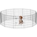 PawHut Dog Playpen Puppy Play Pen, 12 Panels Pet Exercise Fences for Outside Indoor, 30"H
