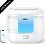 DREO 4L Smart Humidifiers for Bedroom, Top Fill Quiet Cool Mist Humidifier for Baby Large Room, Ultrasonic with Oil Diffuser, Nightlight Auto 32H Runtime for Home, Works with Alexa