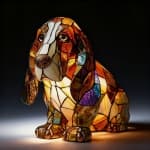 Decorative Resin Lamp – USB Powered Decorative Lamp | Resin art in American Sti - Basset Hood USB Powered Model