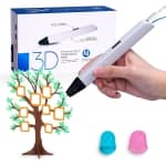 Professional Printing 3D Pen with LED Display Drawing Pen 1.75mm PLA Filament, Stencil Bool, Charger for Kids and Adults