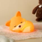 Cute Fox Night Light, Nursery Lamp with 20min Timer & Dimmable Soft Light, Safe Toddler Sleep Companion for Bedroom