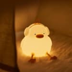Cute Duck Silicone Night Light, 3-Level Dimmable, 30-Min Timer, Eye-Care Lamp for Kids, Babies, Bedroom, Nursery