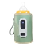 Baby Bottle Warmer, Portable Milk Bottle Insulation Cover with LCD Display, 5 Gear Temperature Control, Adjustable Baby Milk Heat Keeper for Car Travel Outside