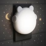 Cute Headphone Bear LED Night Light, Automatic sensor, Glare-Free Warm Light, Ideal for Baby Nursery & Kids Bedroom