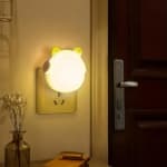 Cute Headphone Bear LED Night Light, Automatic sensor, Glare-Free Warm Light, Ideal for Baby Nursery & Kids Bedroom