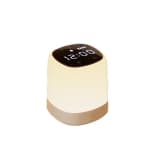 Led Dimmable Bedside Lamps for Bedroom , 3-Color Dimmable Baby Night Light with Timer, Clock Display LED Lamp