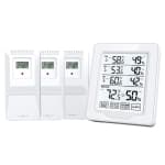 Wireless Digital Thermometer Hygrometer Max Min Record Temperature Alert Trend Comfort Icons 3 Remote Sensors Backlight