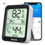 Bluetooth Hygrometer Thermometer Indoor Temperature Humidity Sensor with App Alerts LCD Display Data Logger