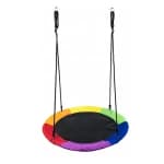 Colorful children's swing, outdoor flying saucer adjustable strap tree baby hammock bird nest round adjustable