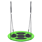 Green children's swing, outdoor flying saucer with adjustable straps, tree baby hammock, bird's nest round adjustable swing.