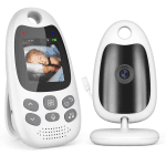 Baby Monitor with Camera, 2 Inch Video Baby Monitor, Camera and Audio Baby Monitor with VOX Function, Intercom Function, Night Vision, Temperature Monitoring