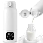 Portable Milk Warmer for Travel,Formula Container to Go 17oz Baby Bottle Warmer with 10400mAh Long Battery Fast Heating,Cordless Milk Warmer for on The go for Breast Milk