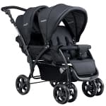 Costway Foldable Double Baby Stroller Lightweight Front & Back Seats Pushchair