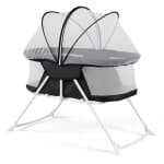 Costway 2 in 1 Baby Bassinet with Rocking Motion,Foldable Bedside Sleeper with Breathable Mesh Black, Gray, Beige