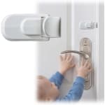 Child Proof Door Lock, Snap-On Door Knob Safety Lock & Door Handle Child Lock, No Tools Required, Fits Knobs & Levers for Baby Toddler Home Safety-1pcs