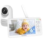 HelloBaby 6" Video Baby Monitor with 30h Battery, Pan/Tilt/Zoom & Two-Way Communication (HB6260)